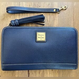 Dooney & Bourke Saffiano Leather Large Alice Wristlet Clutch Wallet, Mar…